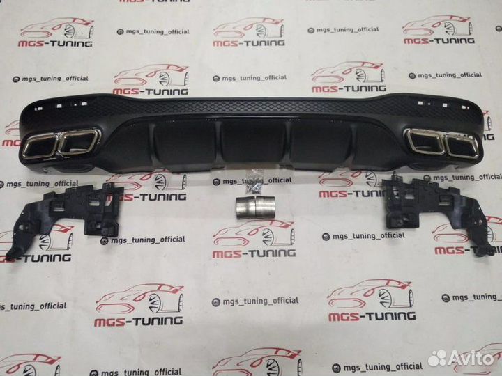 Диффузор black хром насадки Mercedes GLE 63 AMG