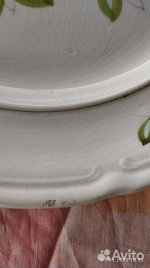 Блюдо фаянс,ссср, маркировка З и К