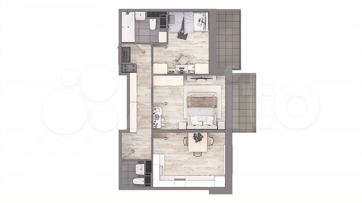 2-к. квартира, 50,5 м², 7/8 эт.