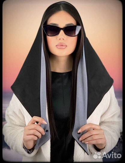 Теплая косынка двухсторонняя новая