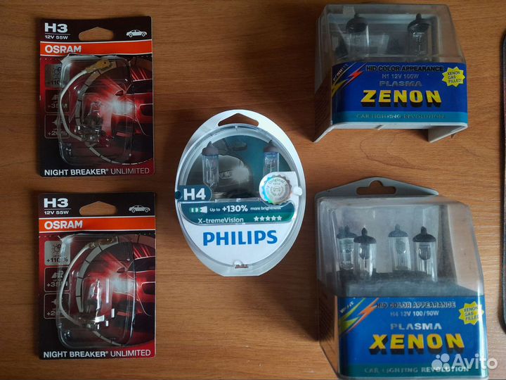 Галогеновые лампы H4 philips + птф H3 маяк