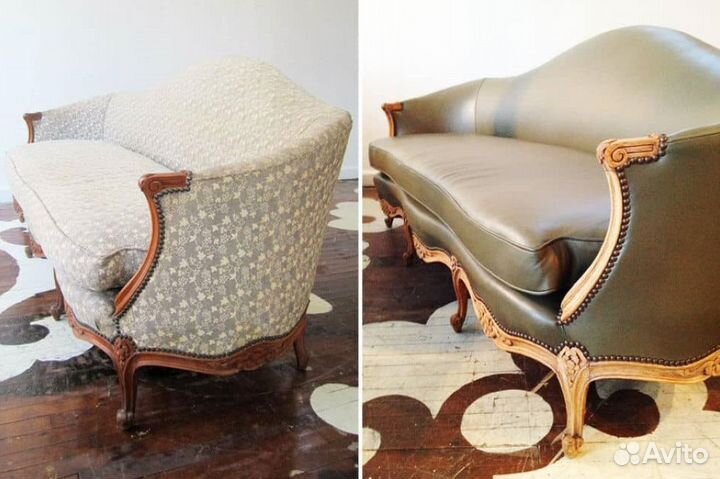 Ремонт стульев / банкеток из кожи