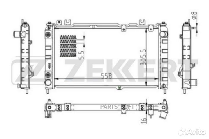 Радиатор охлаждения двигателя LADA Granta 11