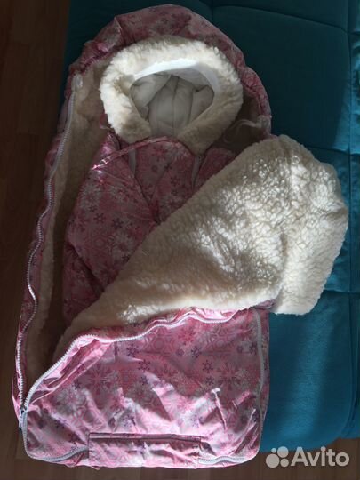 Комплект на выписку зима конверт