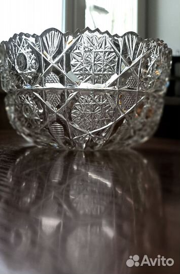 Хрустальный салатник, конфетница, салатница СССР