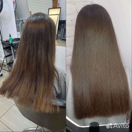 Кератиновое выпрямление волос