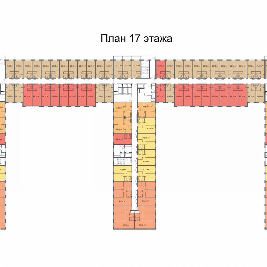 2-к. апартаменты, 40,6 м², 19/24 эт.