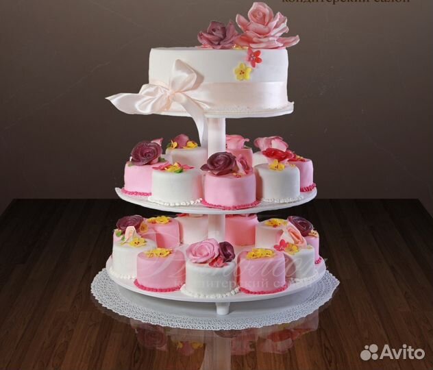 Трёхъярусная подставка для торта десертов