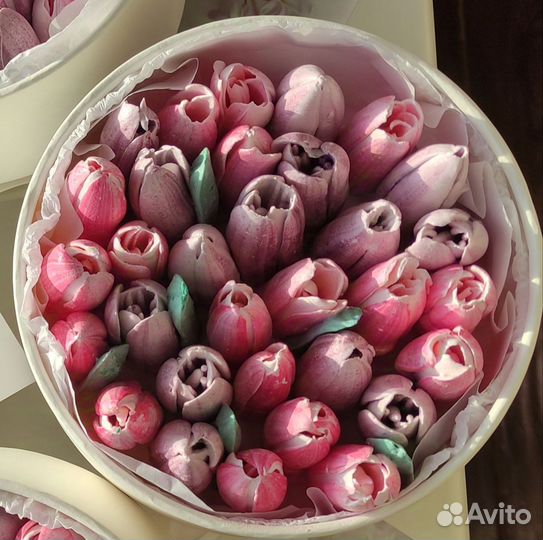 Съедобный букет из зефирных цветов