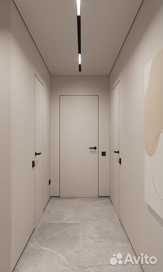 Скрытые межкомнатные двери под покраску