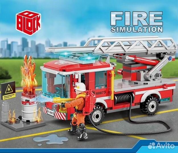 Конструктор Пожарная машина с воздушной лестницей