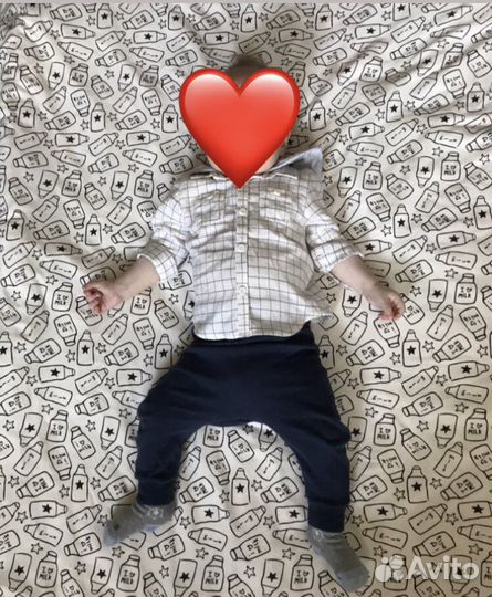 Рубашка с капюшоном р-р 62