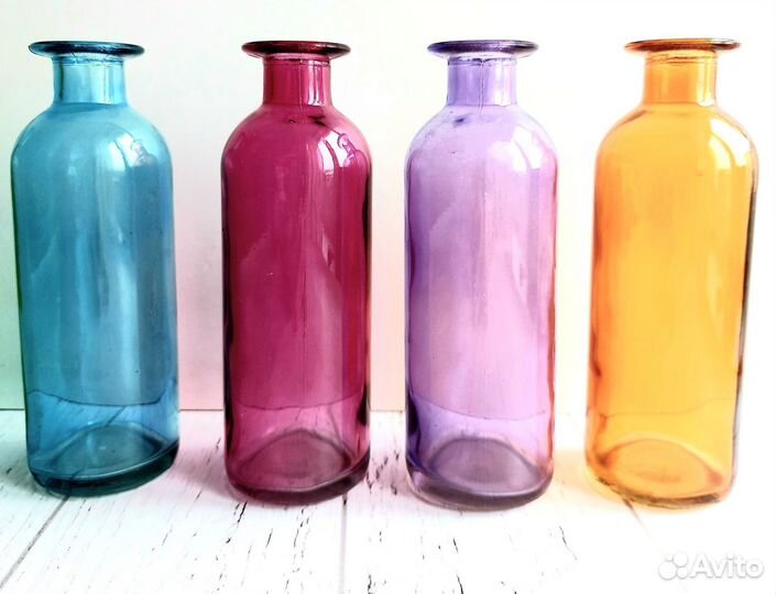 Ваза цветное стекло 16 см