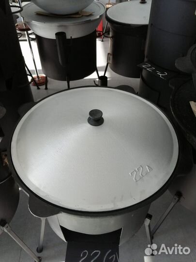 Казан Чугунный Узбекский 22л обожженный