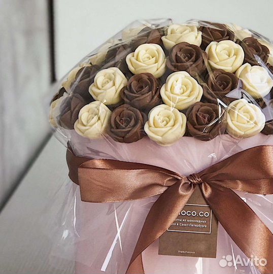 Шоколадные розы пионы подарок учителю