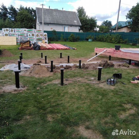 Фундамент на винтовых сваях Винтовые сваи под ключ