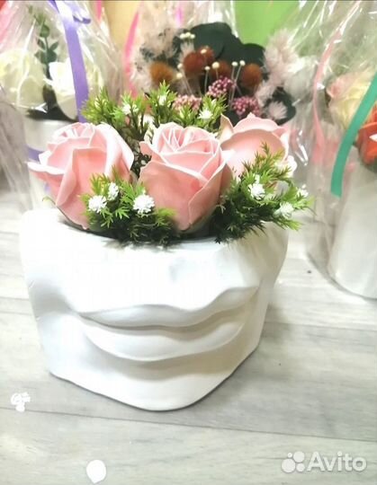 Губы Давида. Ваза.Декор для интерьера. 8 марта