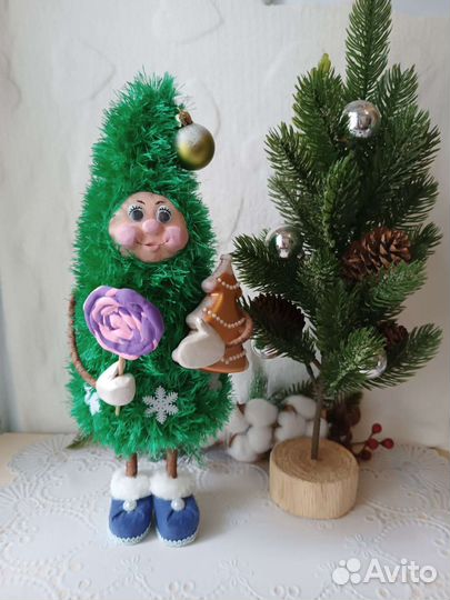 Новогодние игрушки, ёлочки ручной работы