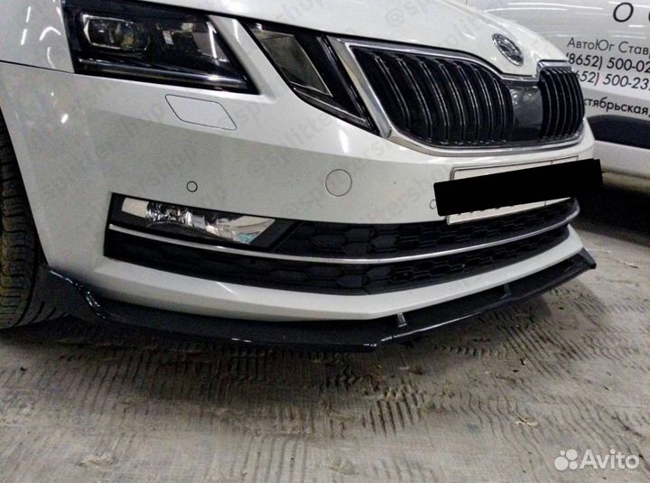 Сплиттер + диффузор skoda octavia A7 A7FL