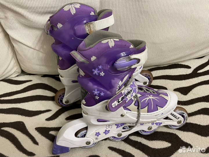 Роликовые коньки larsen для девочки женские 34-37