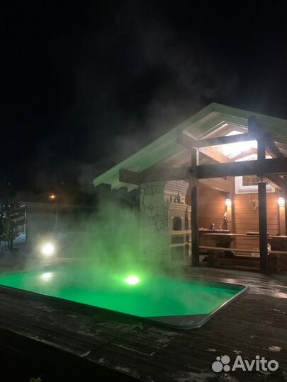 Русская баня на дровах с бассейном