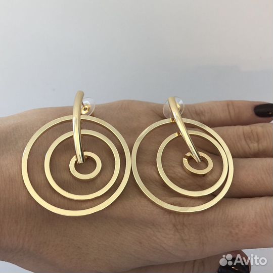 Серьги крупные акцентные Nuance