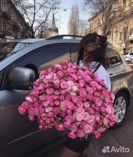 Букеты из кустовых роз