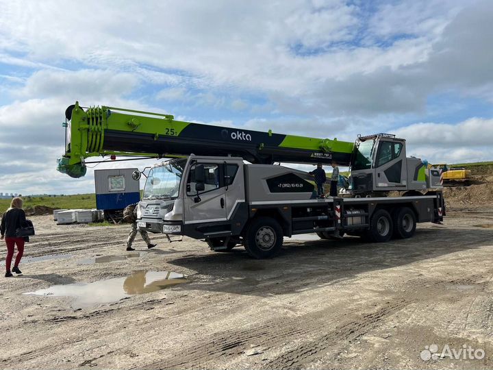 Аренда и услуги автокрана, 25 т, 39 м, с гуськом 8 м