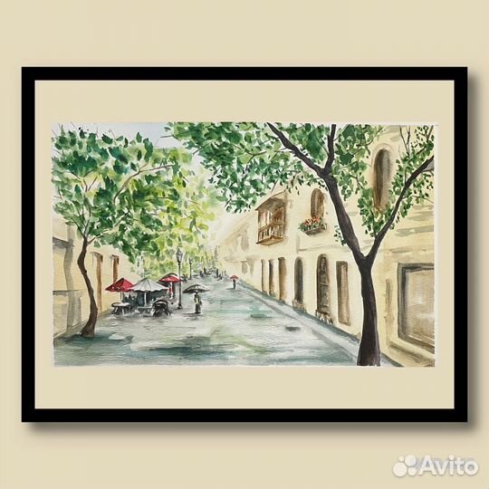 Акварель, ручная работа, 27 х 18 см