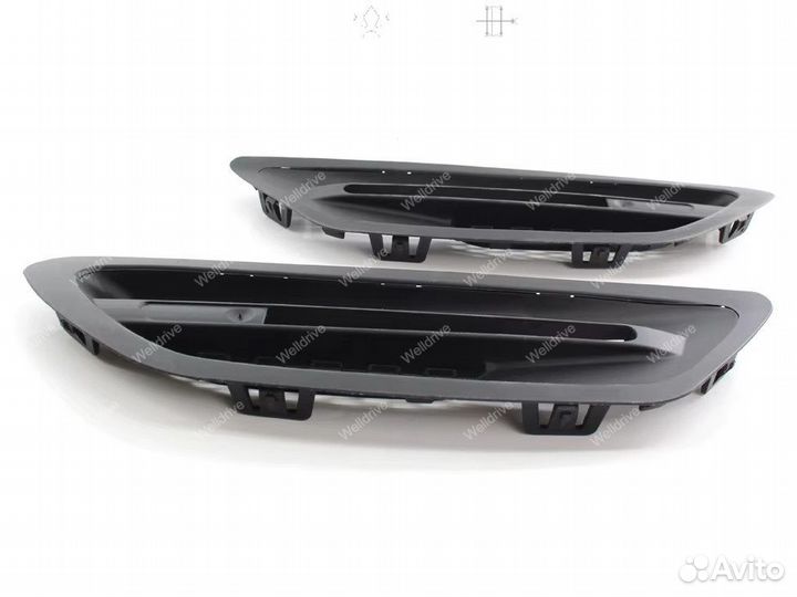 Жабры на крылья BMW M5 F10 дорест черный матовый