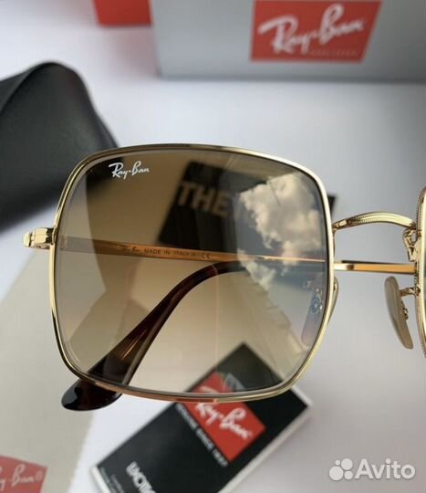 Очки ray ban square коричневые
