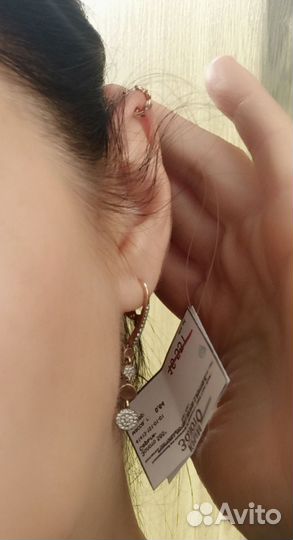 Золотые серьги каффы