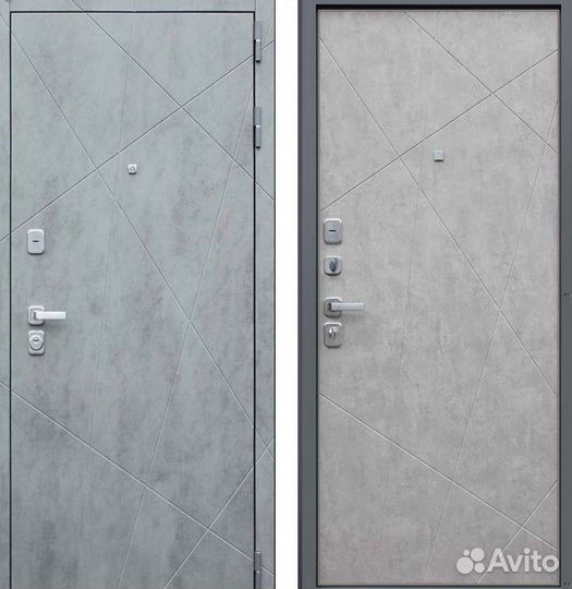 Дверь входная Бетон тёмный металлическая