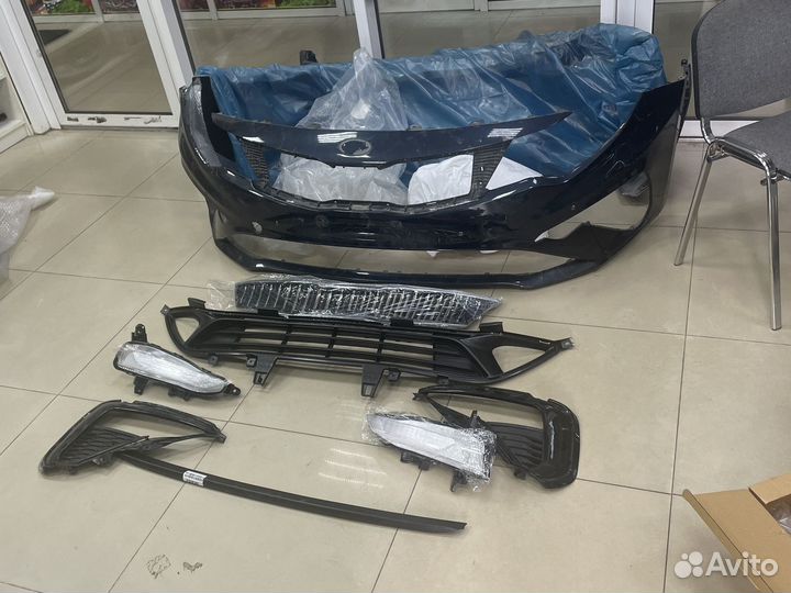 Передний бампер kia optima 4 рестайлинг в сборе
