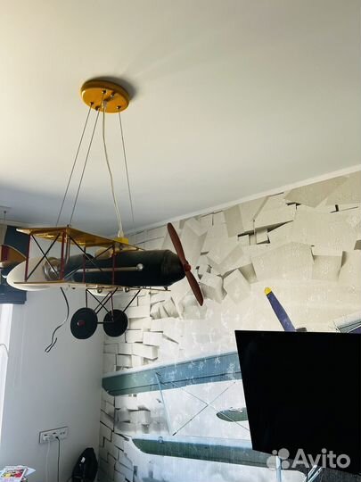 Люстра потолочная самолет