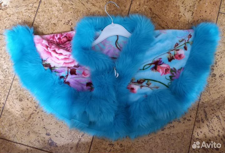 Пончо меховое от 3-х до 8 лет