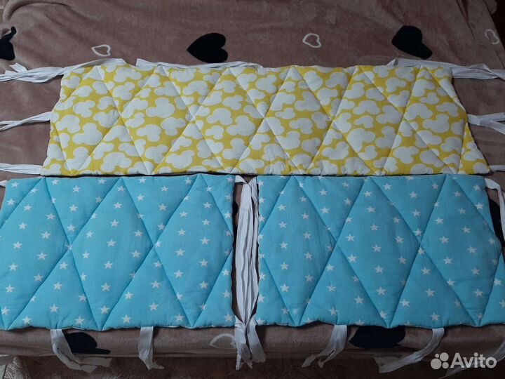 Бортики в детскую кроватку. Двухсторонние