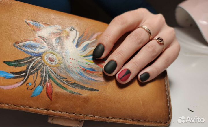 Маникюр аппаратный+ укрепление +гель лак