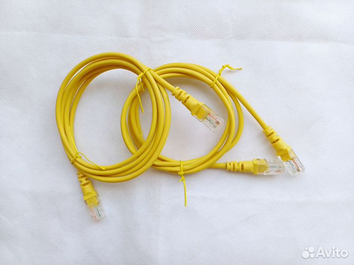 Кабель lan ethernet 1,5 м новый 2 шт. пакетом