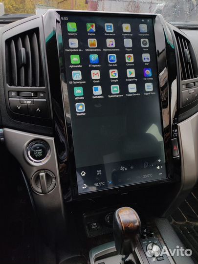 Магнитола в стиле тесла Land Cruiser 200 8-128