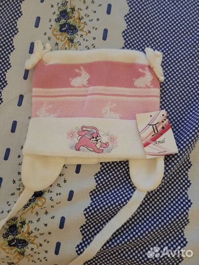 Шапка для девочки на годик