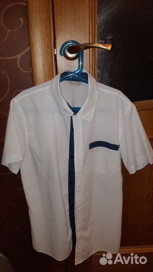 Рубашка белая для мальчика рост 164