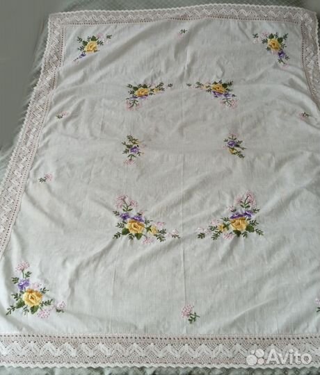 Скатерть Лён СССР 145х145 можно полотенца сшить