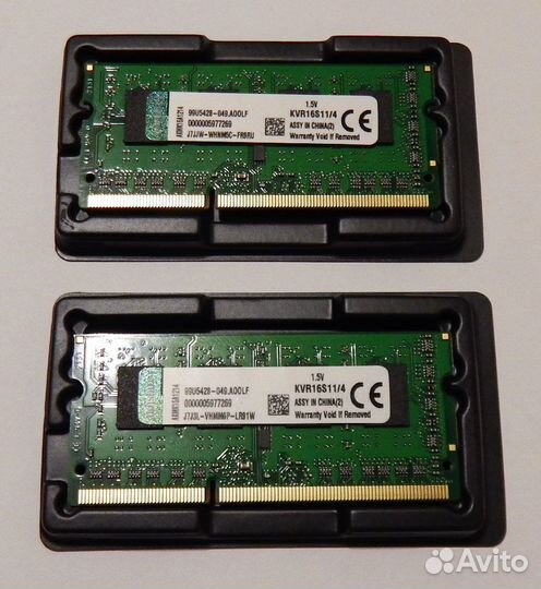 Память для ноутбука DDR3 / DDR3L Kingston 4Gb, 8Gb