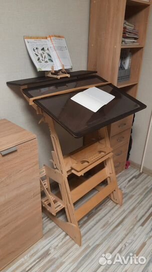 Стол конторка для работы стоя и сидя, рег. высота