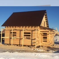 Домокомплект из бруса 7.5х11.5 м с террасой