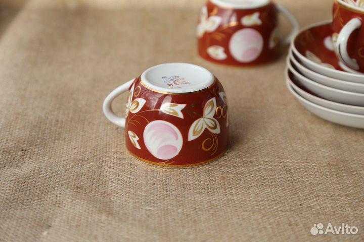 Чайная пара Вербилки дфз Жар птица Слива СССР