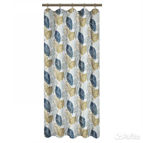 Штора для кухни на ленте Листья 145х180 см разноцв
