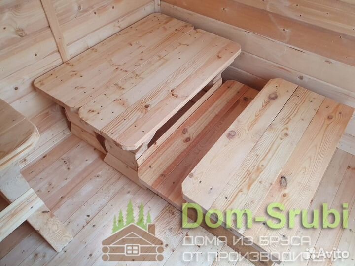 Устюжна. Мобильная баня из бруса бм-5 (2.30х7)