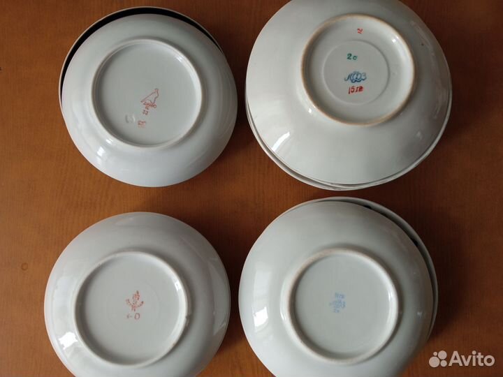 Чайные блюдца СССР Вербилки и Дулево